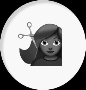 Woman getting a hair cut emoji